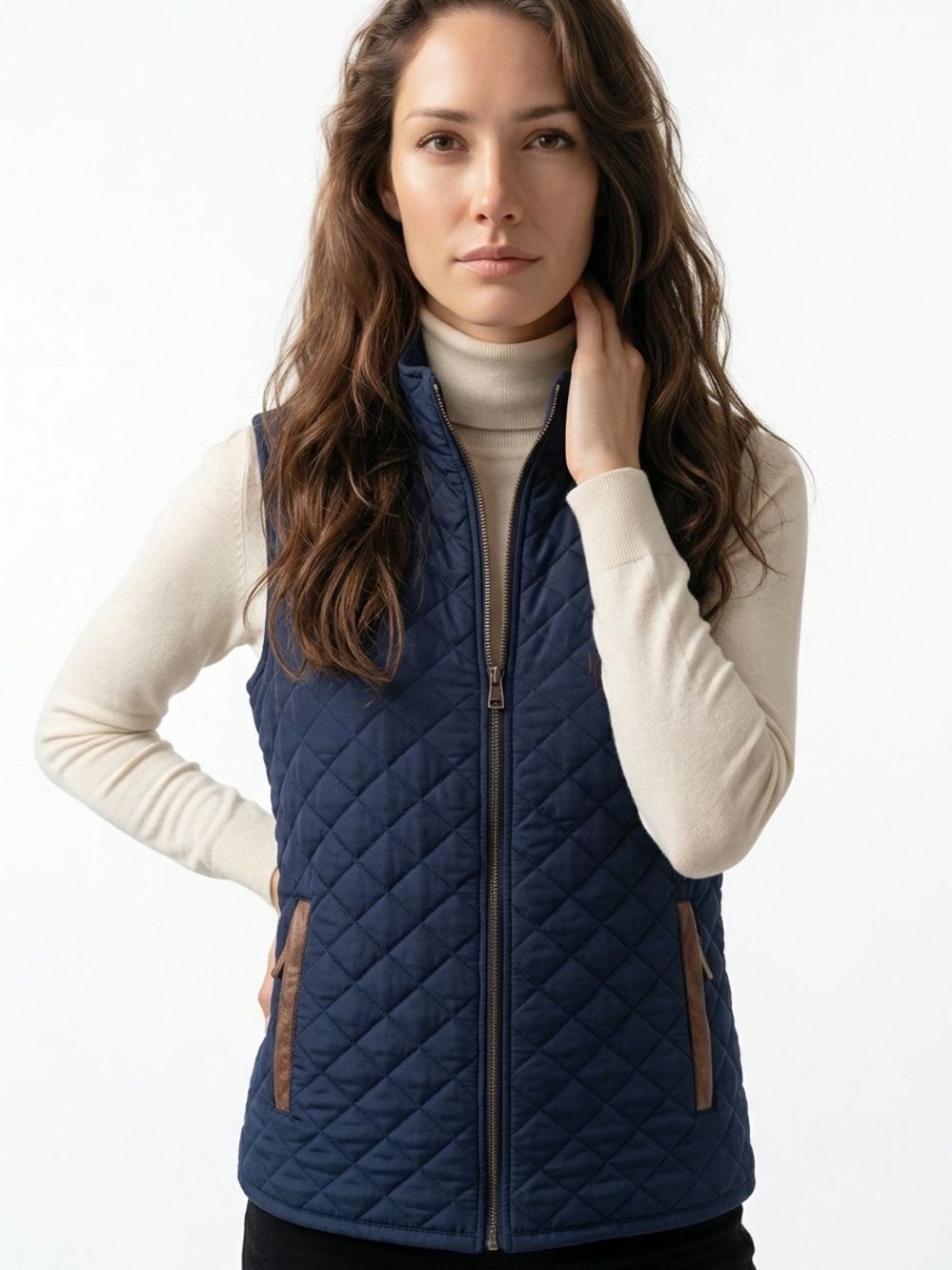 VINEYARD VINES | Navy Blue Quilted Vest Zip Up Women’s Size X-Small